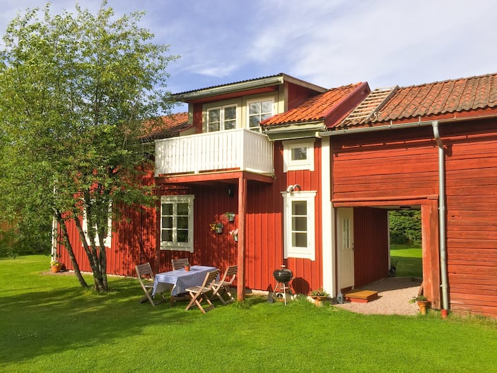 House near lake Siljan and center of Leksand town.