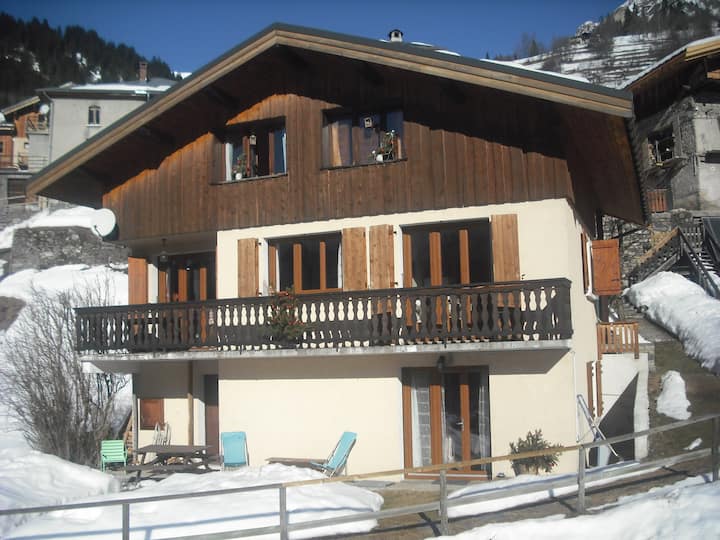 Studio in chalet, facing south