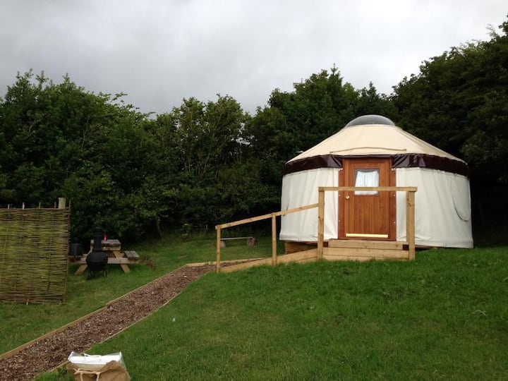 Skylark yurt,  Near Lyme Regis , River cottage
