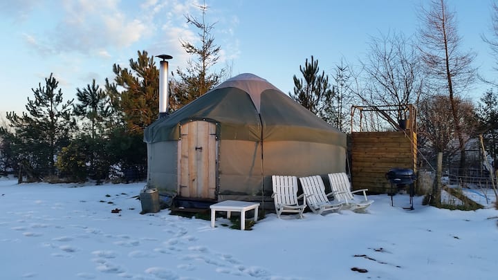 Hilltop Yurt with Stunning Views- Totnes/Dartmouth