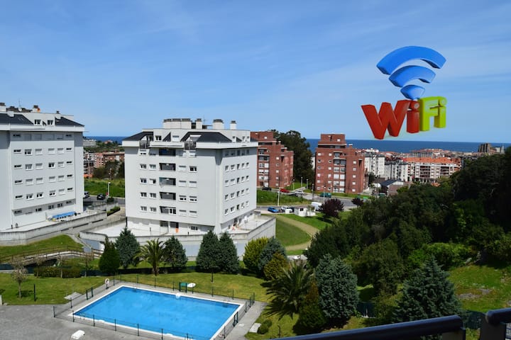Apartment with Pool & 2 Terraces. View. WIFI