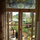 leadlight windows look out onto the tree fern garden