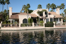Villa at the lake side.