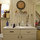 Vintage Kitchen.  The cabinent underneath the sink contains the essential pots and pans for cooking. Silverware is in the top drawer.