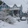 Winter fun. The cottage is on the right at the back.