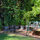 The RiverSea Cottage yard has a hammock and its own organic vegie garden