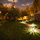 Backyard and pathway from the driveway to the patio