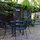 The patio by the BBQ area (which guests are welcome to use)