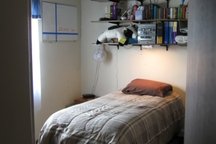 Small guest room single bed