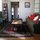 comfortable lounge area with many guidebooks and satellite TV