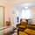 Living room with view of dining room table