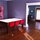 This lighted dining room table can seat up to 8 people