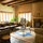 Living room with gas hearth
