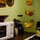 View of hanging fruit basket in kitchen.