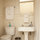 Bathroom with shower/bathtub and some toiletries. 