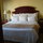 King bed with upgraded linens