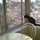 Luke, enjoying spring in the breakfast nook