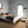Bedroom: queen-sized bed, lots of light