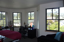 Large bedroom in modern apartment
