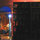 view from Library to living room at night