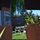                                                                     view of private cabin yard through sculpture 