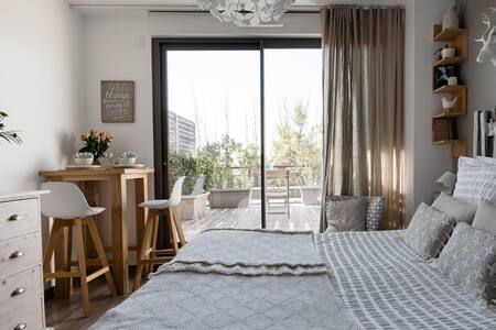 Unwind on the Sun-Dappled, Leafy Terrace near Aix