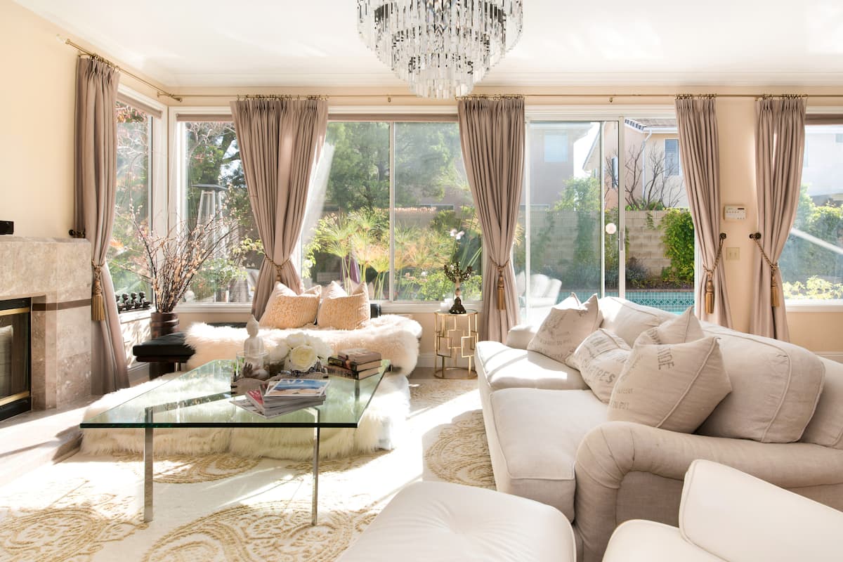 Relax in the Pool at a Stylish, Light-Filled Home