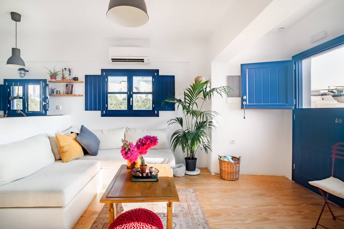 Sunset Views From Sideras House in Oia Center