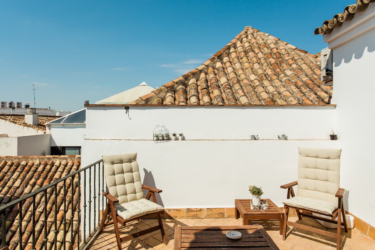 Apartamento de estilo clásico con terraza junto a la catedral hispalense