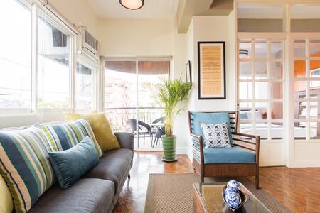 Light-Filled Zen Sanctuary in Historic Neighborhood Balcony