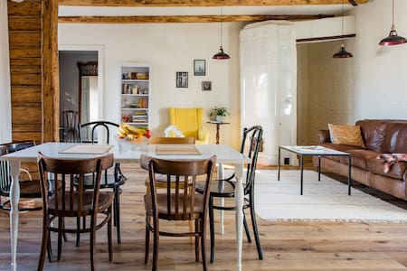 Уютная стильная мансарда с камином рядом с Невским проспектом