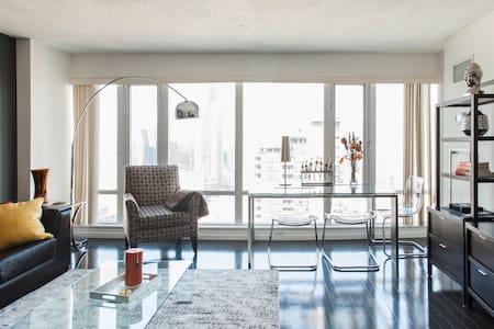 Take in Panoramic City Views from a Sophisticated Condominium