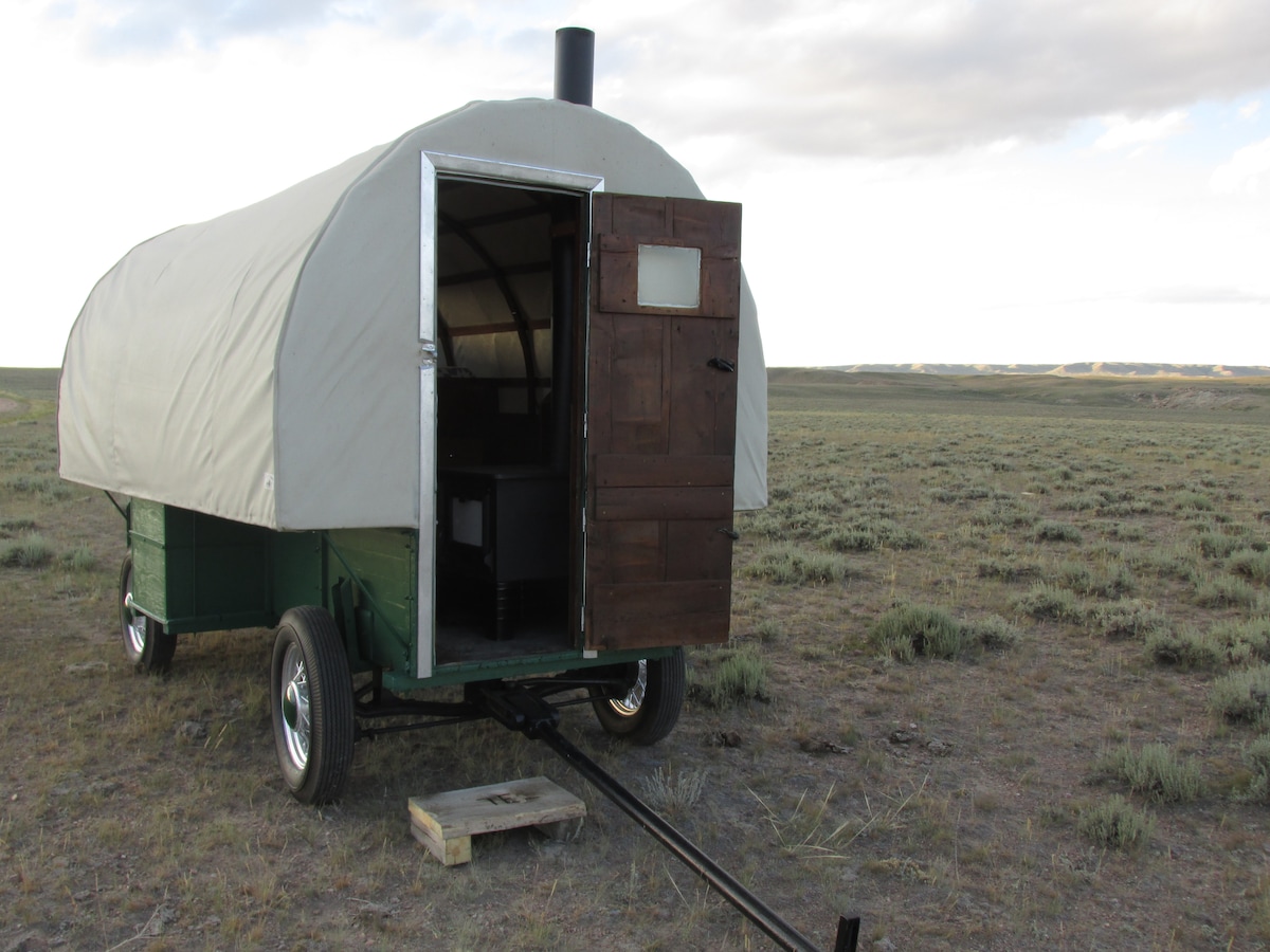fully restored 1920s sheep wagon campersrvs for rent in shirley basin sheep wagon