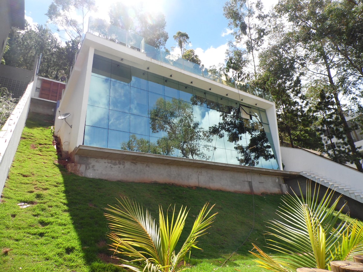 Casa moderna alto luxo mobiliada casas para alugar em belo horizonte Barbecue casa moderna