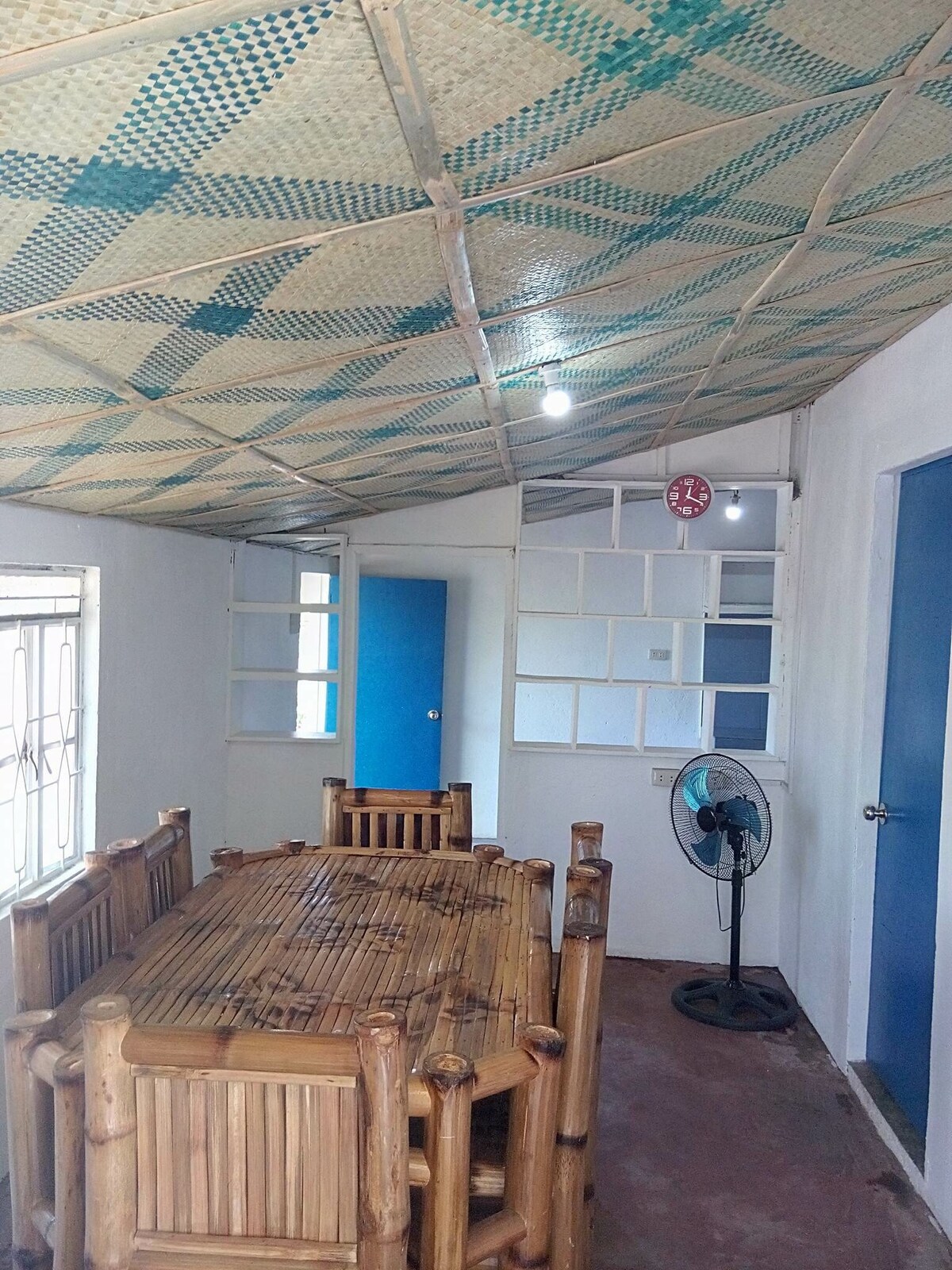 Remy's beachfront cottage houses for rent in sariaya Bamboo dining set philippines