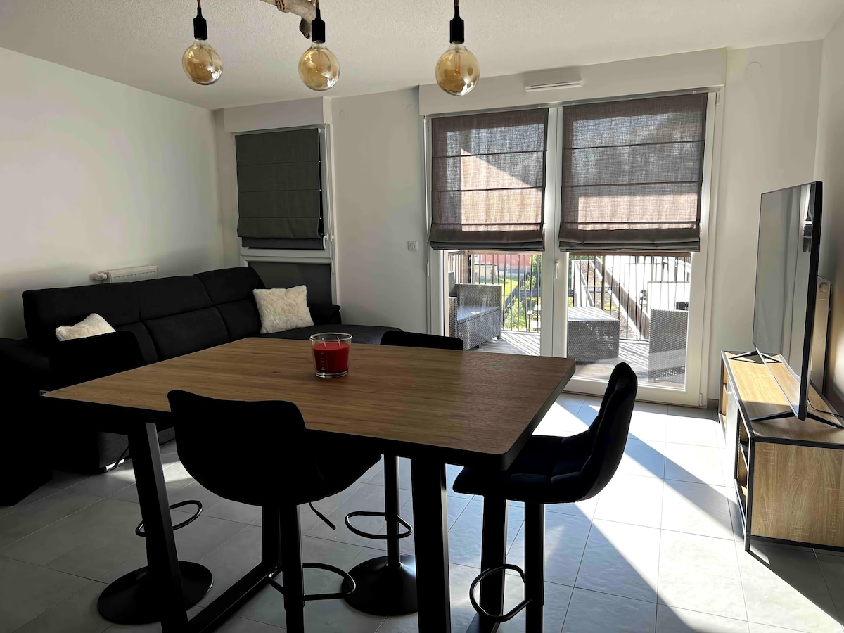 Airbnb performant: Beautiful 3-room apartment with terrace near CV and train station à Haguenau