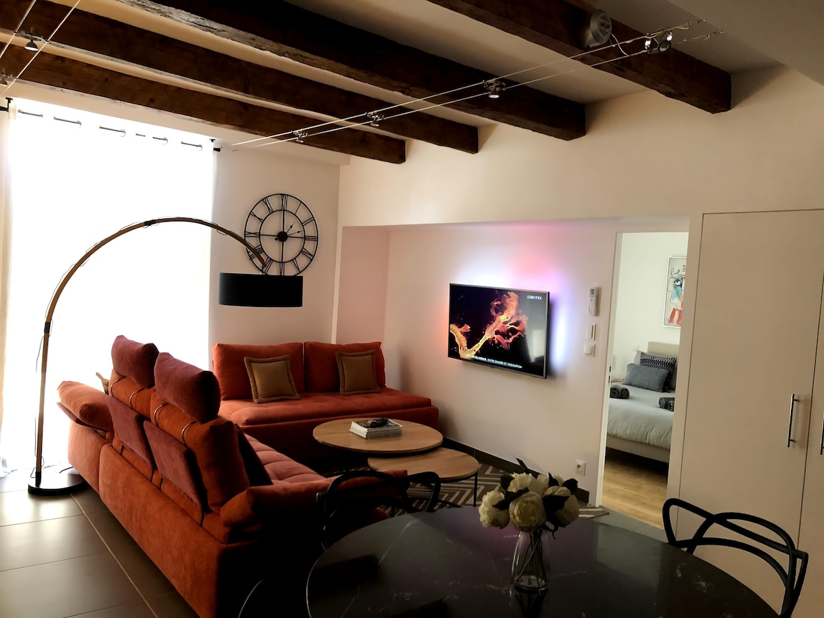 Top Airbnb: Beautiful modern apartment in the city center with garage in Aubenas