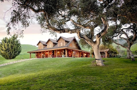 Gorgeous Log Home on Working Ranch + Farm
