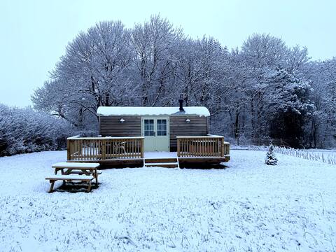 Barn Owl Luxury Shepherd Hut with private hot tub