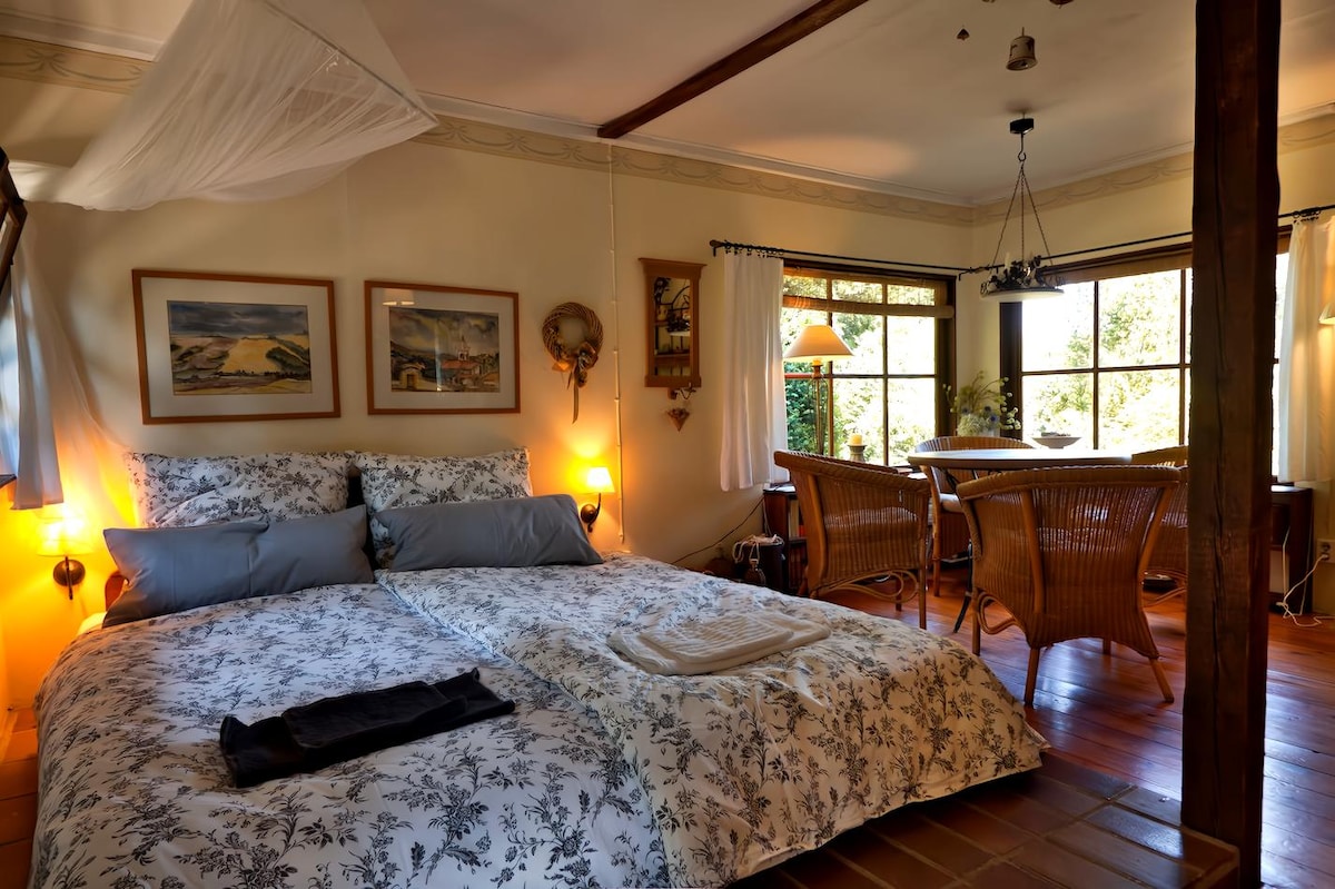 Top Airbnb: Summer house with slope terrace, fireplace and sauna in Brandenburg