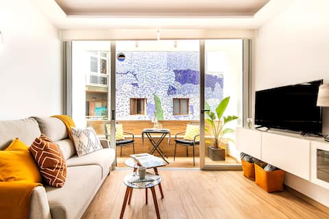 Top Airbnb: Cala de Las Canteras Beach - Front-line terrace en Las Palmas De Gran Canaria