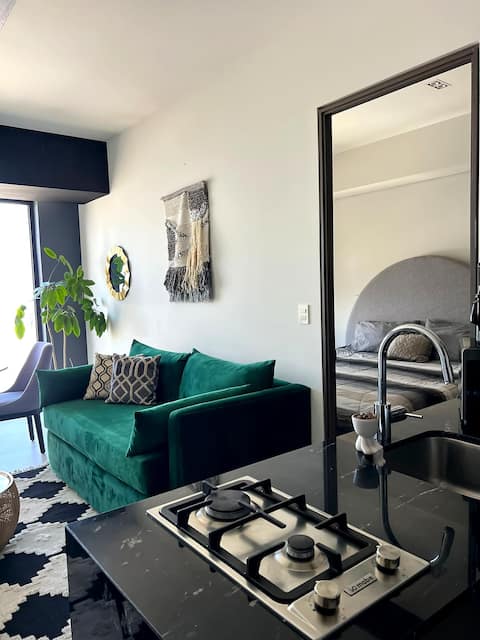 Dept. with jacuzzi & pool in the heart of Puebla