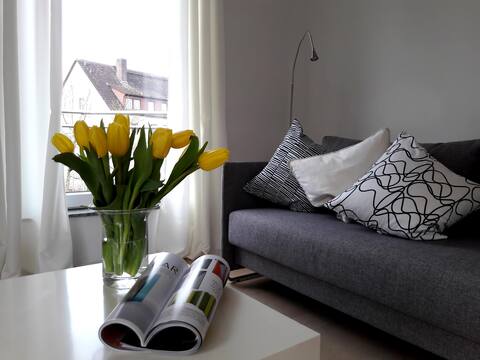 Bright, modern apartment near Frankfurt/M.