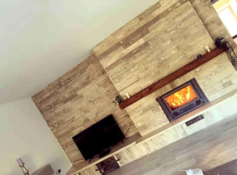 Holiday home Waldzauber with conservatory and fireplace