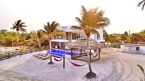 Modern Beachfront Home with Private Pool & Hot Tub