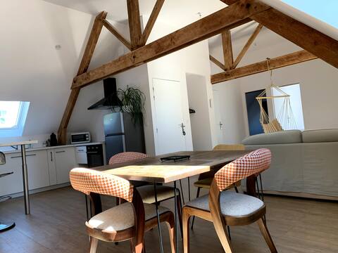 Modern waterfront apartment, historic district