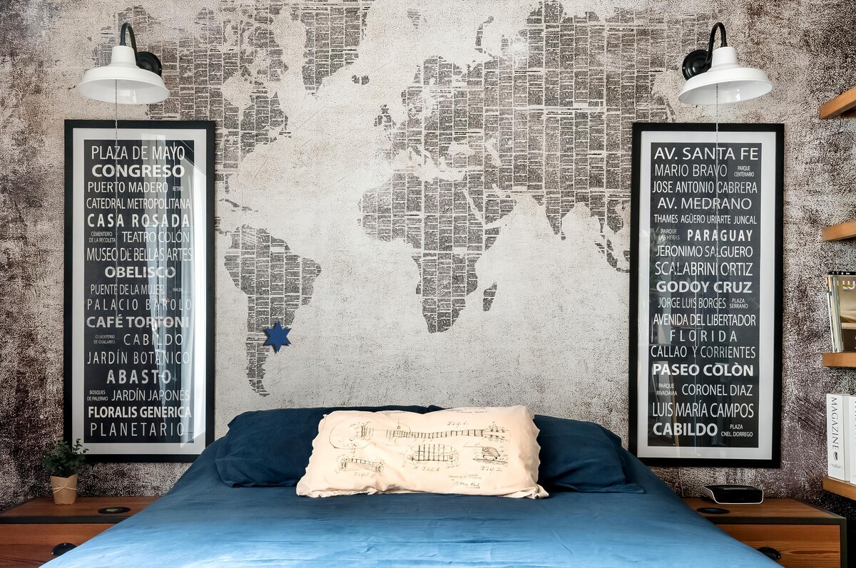 Top performing Airbnb: Lounge by the Rooftop Pool at this Modern Studio in San Telmo