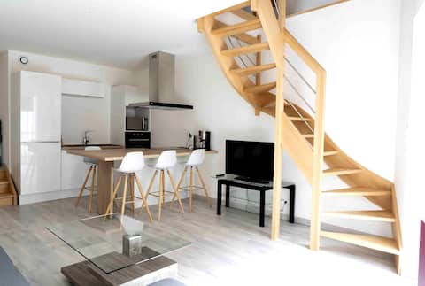 "Canal Stopover" Redon center loft 2 bedrooms