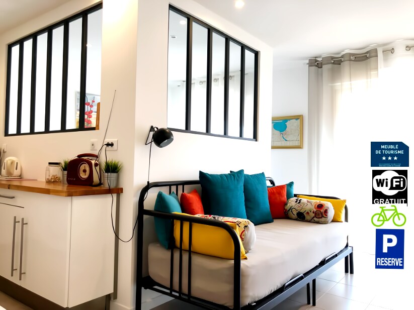 Airbnb performant: T1 bis★★★, lake, ocean, forest, +bikes, guaranteed calm à Soustons