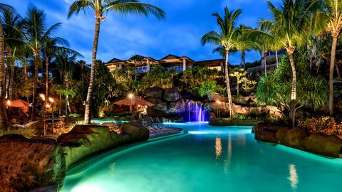 HO'OLEI DESIGNER VILLA24-4 AC WIFI BEACH POOL WALK